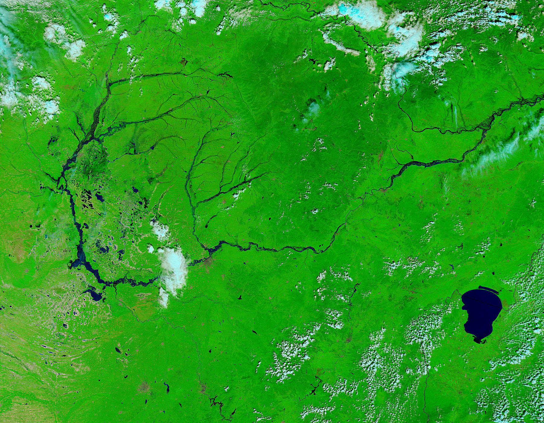 Floods in Manchuria, Northern China (false color) - related image preview