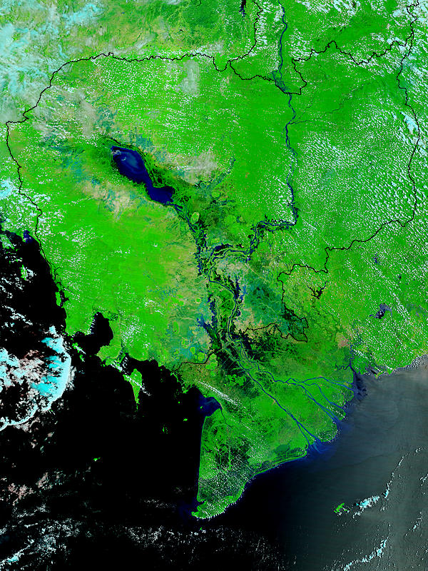 Tonle Sap (Cambodia) and the Mekong Delta (Vietnam) (false color) - related image preview
