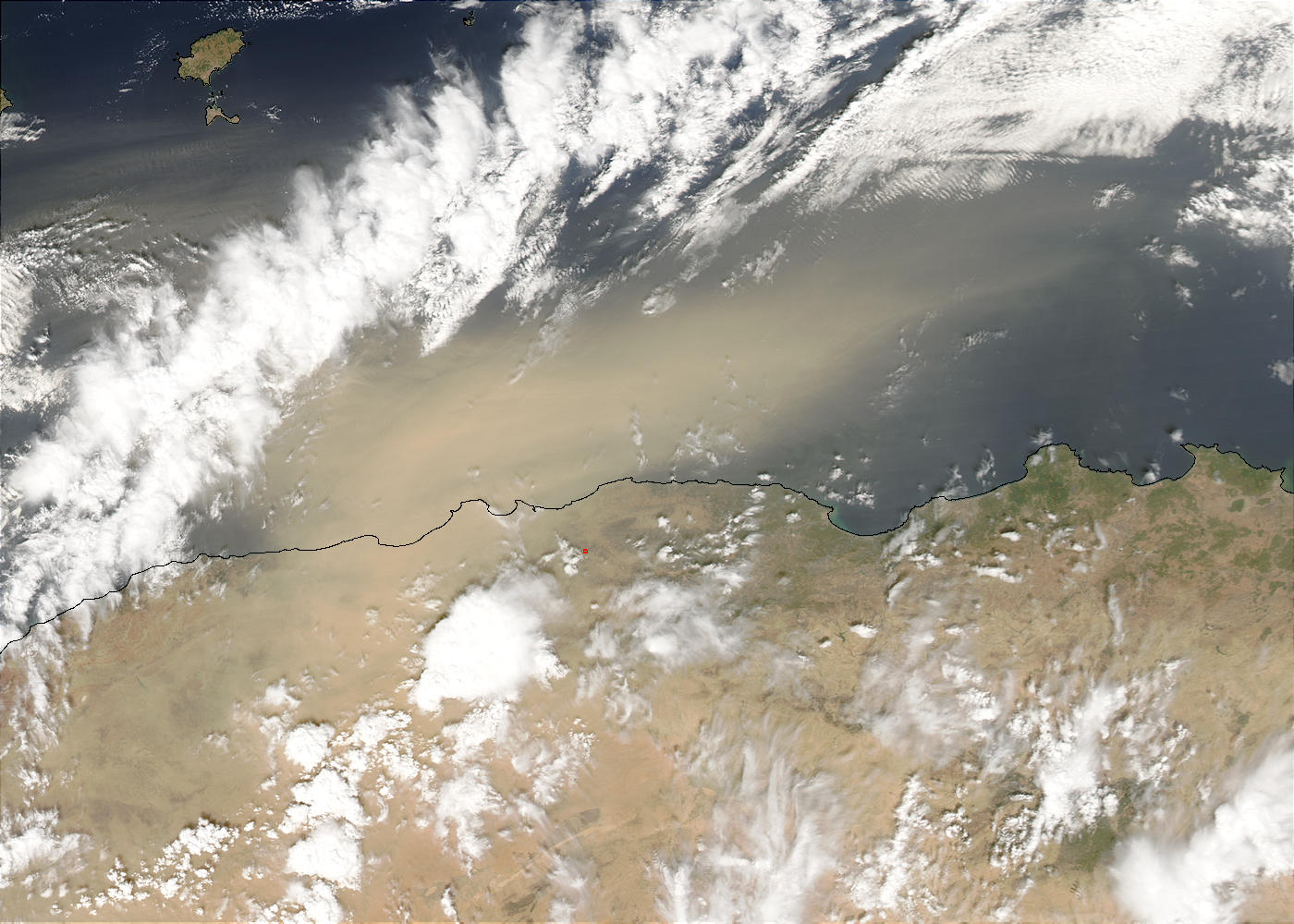 Dust storm off Algeria - related image preview