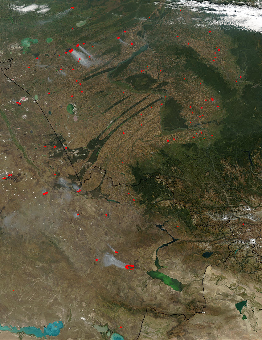 Fires in Kazakhstan and western Russia - related image preview