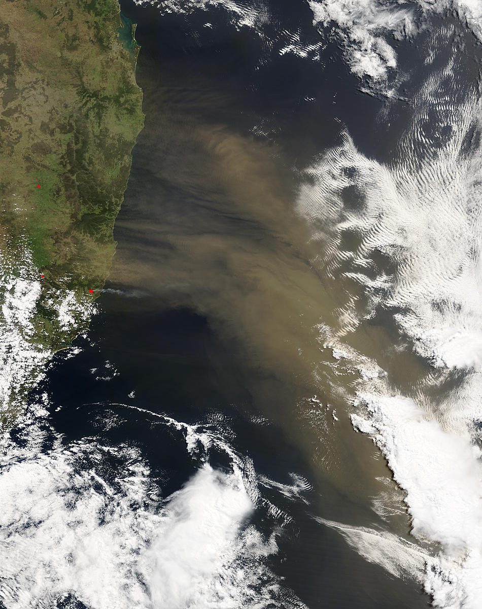 Dust storm off Australia