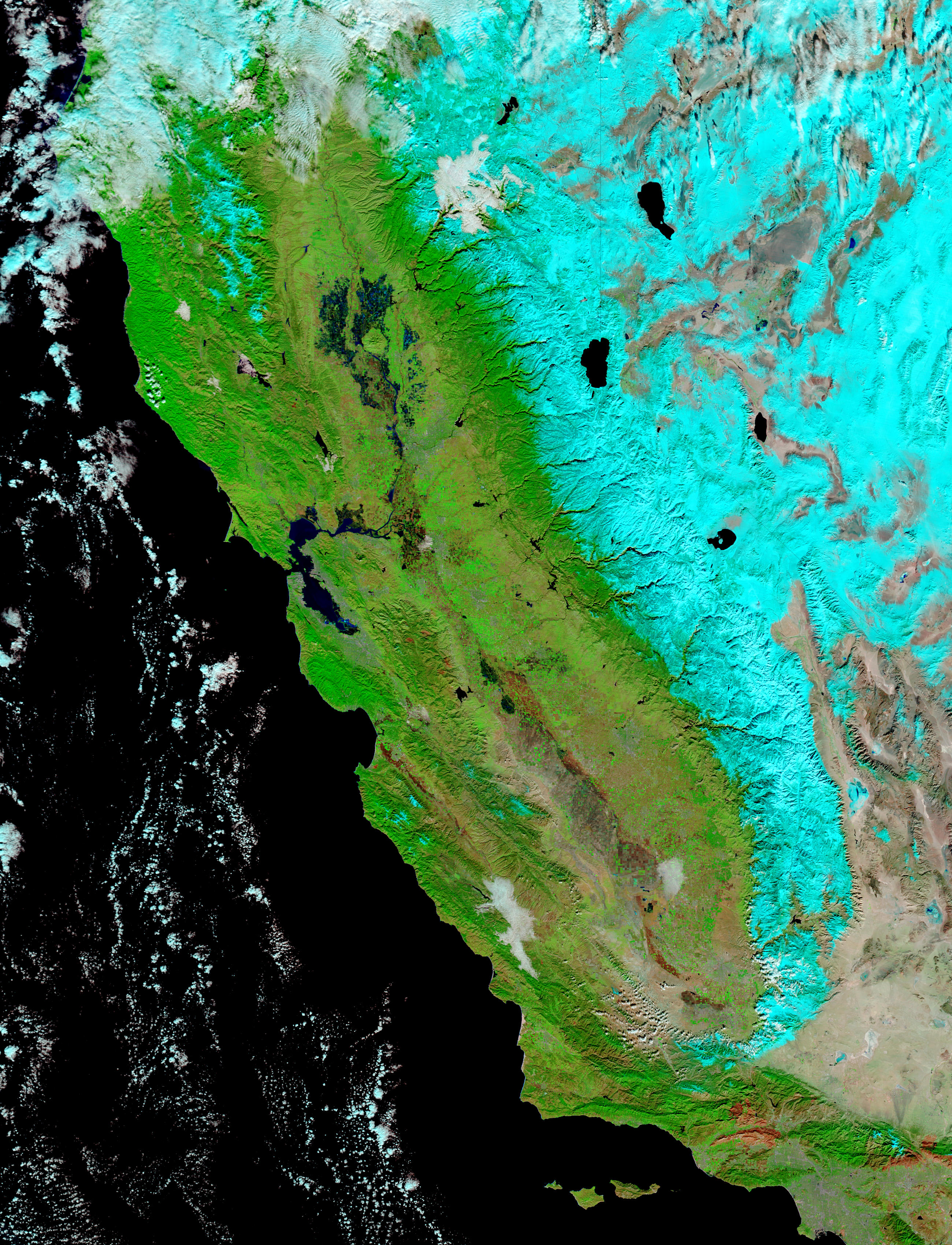 Floods in California (false color) - related image preview