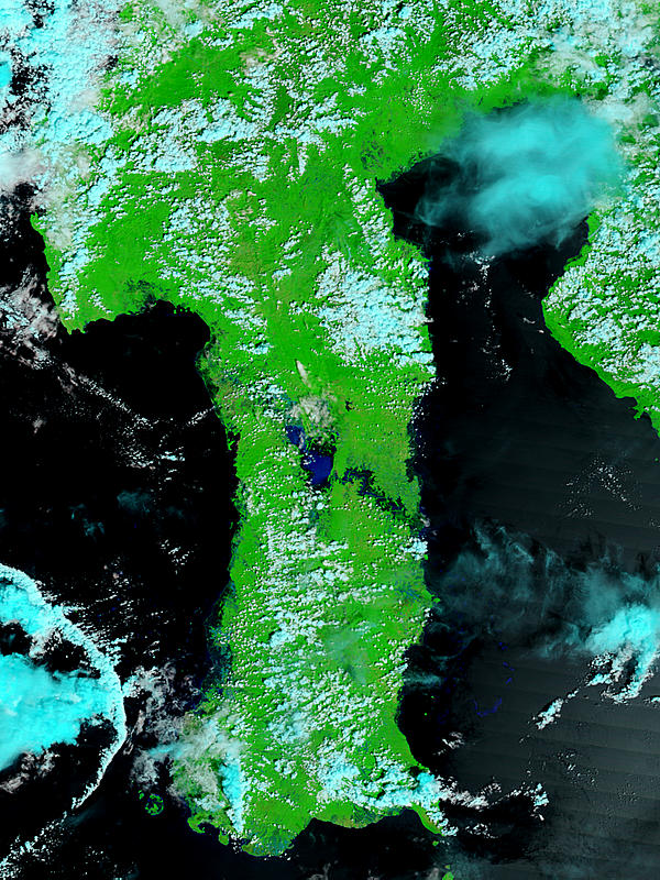 Floods on Sulawesi Island, Indonesia (false color) - related image preview