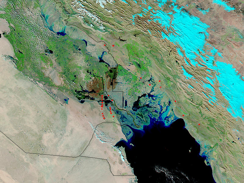 Floods in Iran and Iraq (false color) - related image preview