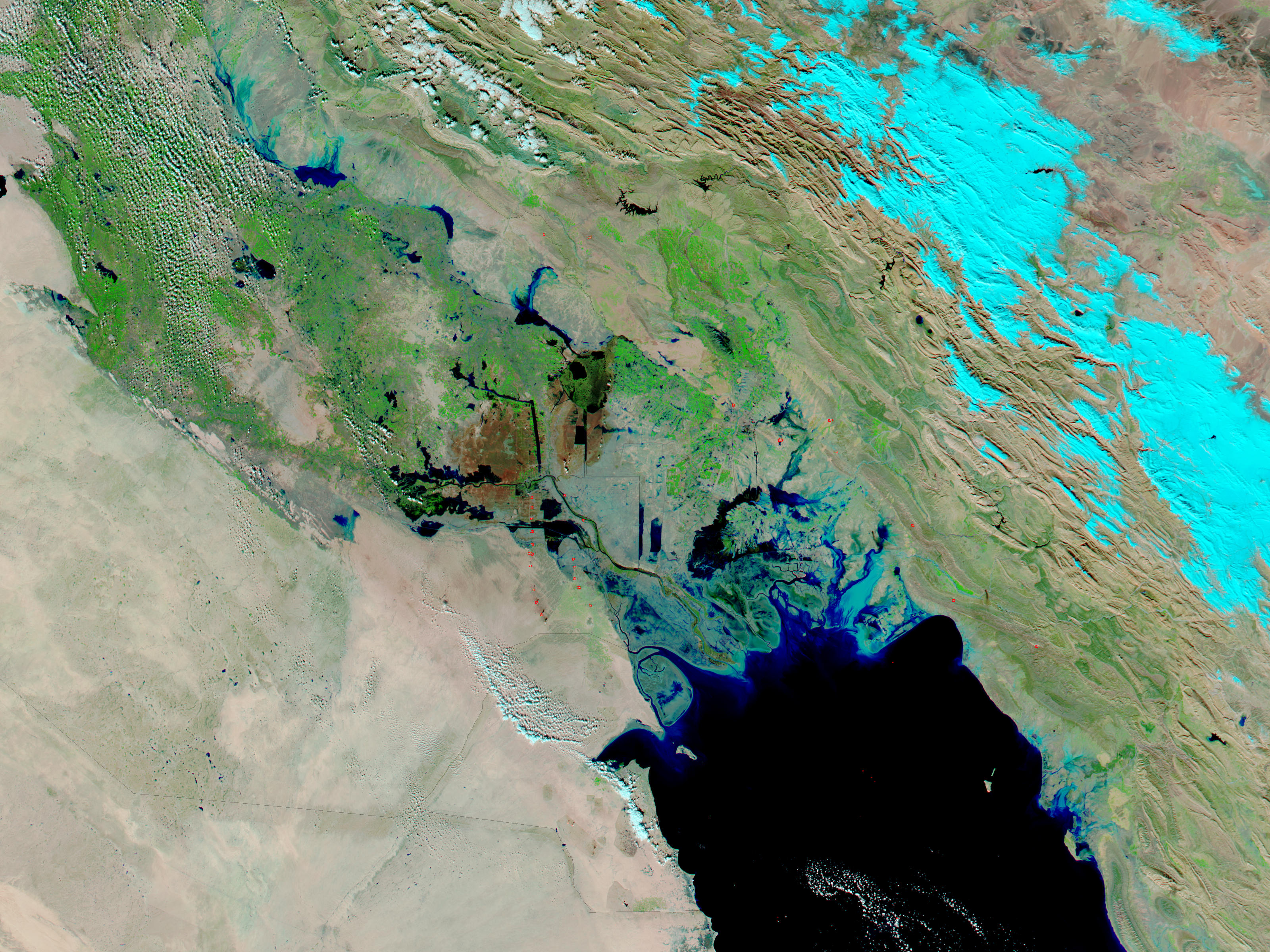 Floods in Iran and Iraq (false color) - related image preview