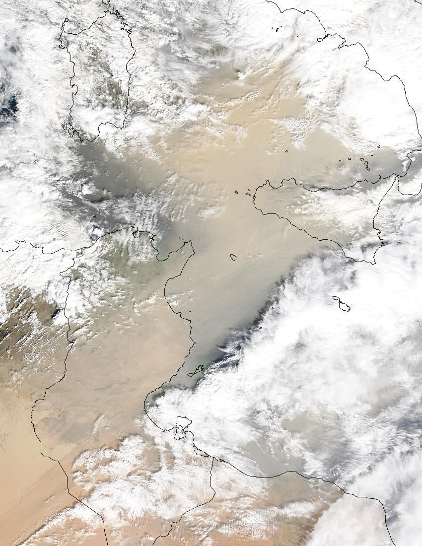 Saharan dust off Italy - related image preview