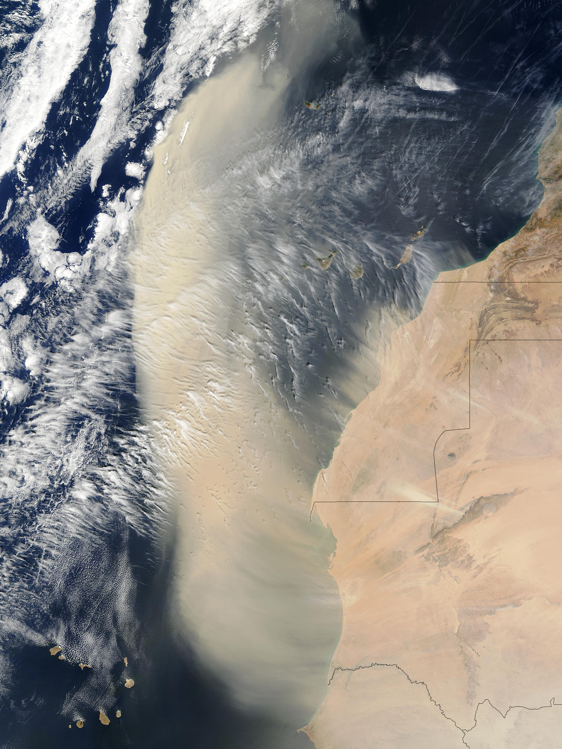 Saharan dust off the west coast of Africa - related image preview