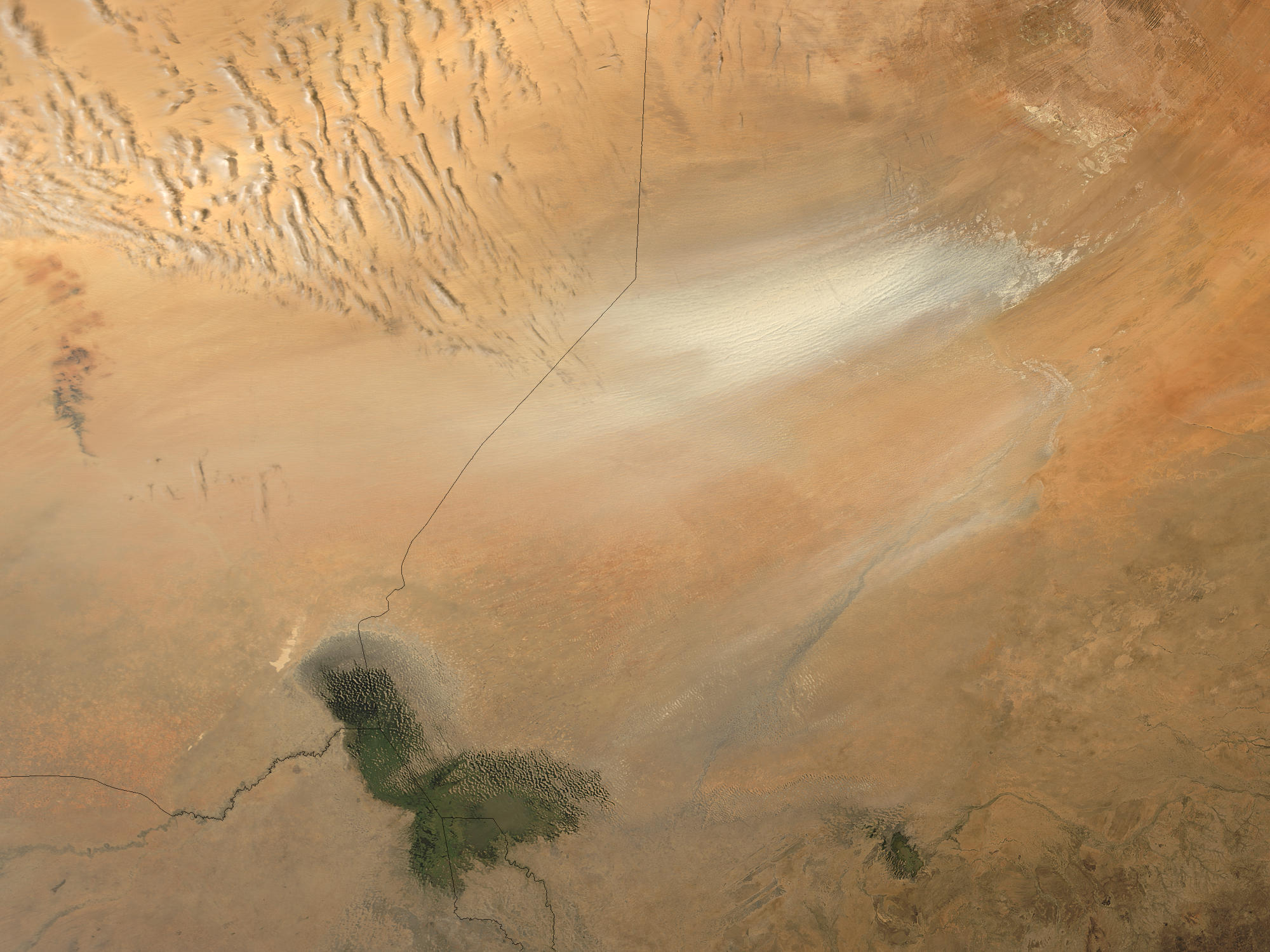 Dust storm in the Bodele Depression, Chad (morning overpass) - related image preview