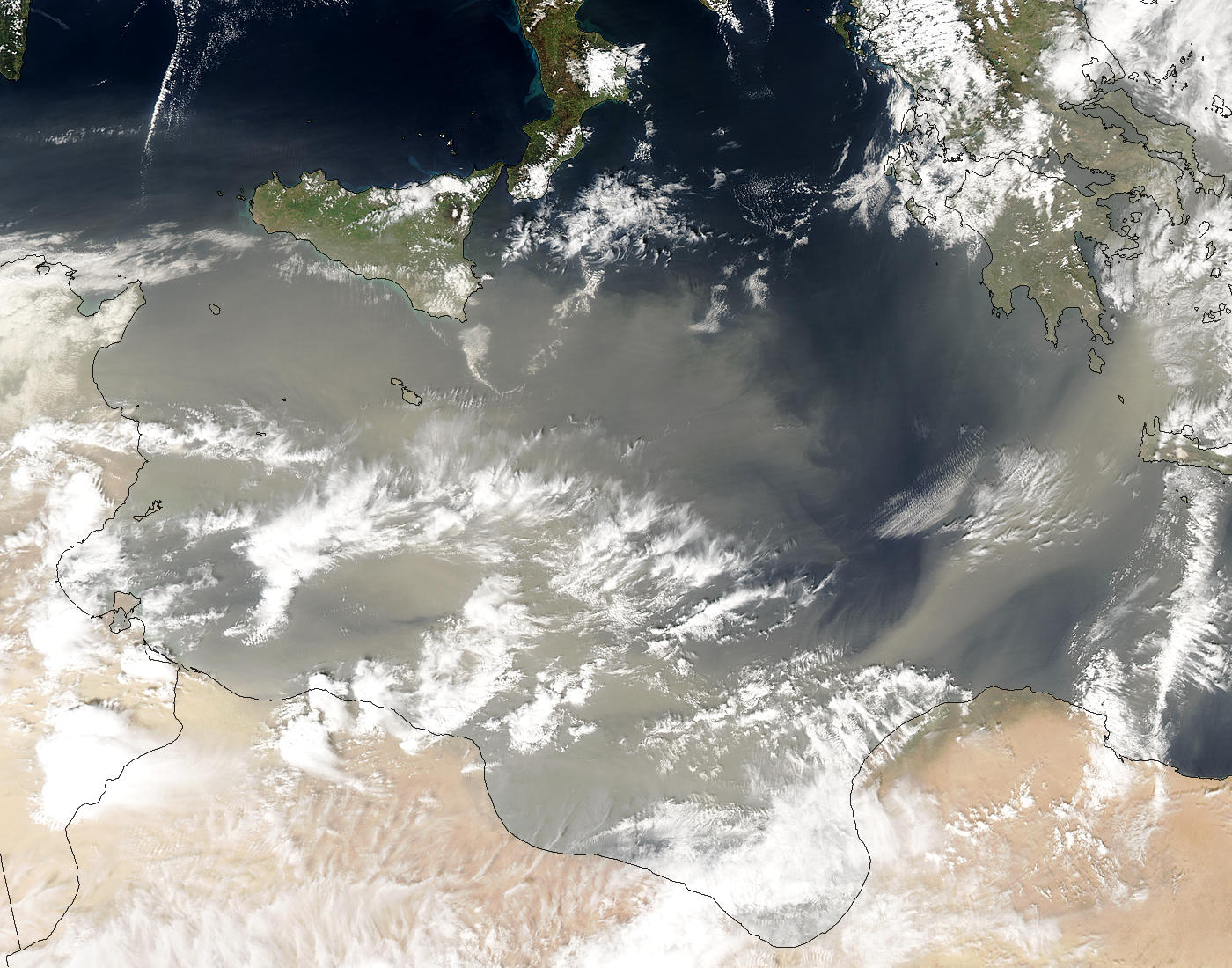 Saharan dust over the Mediterranean - related image preview