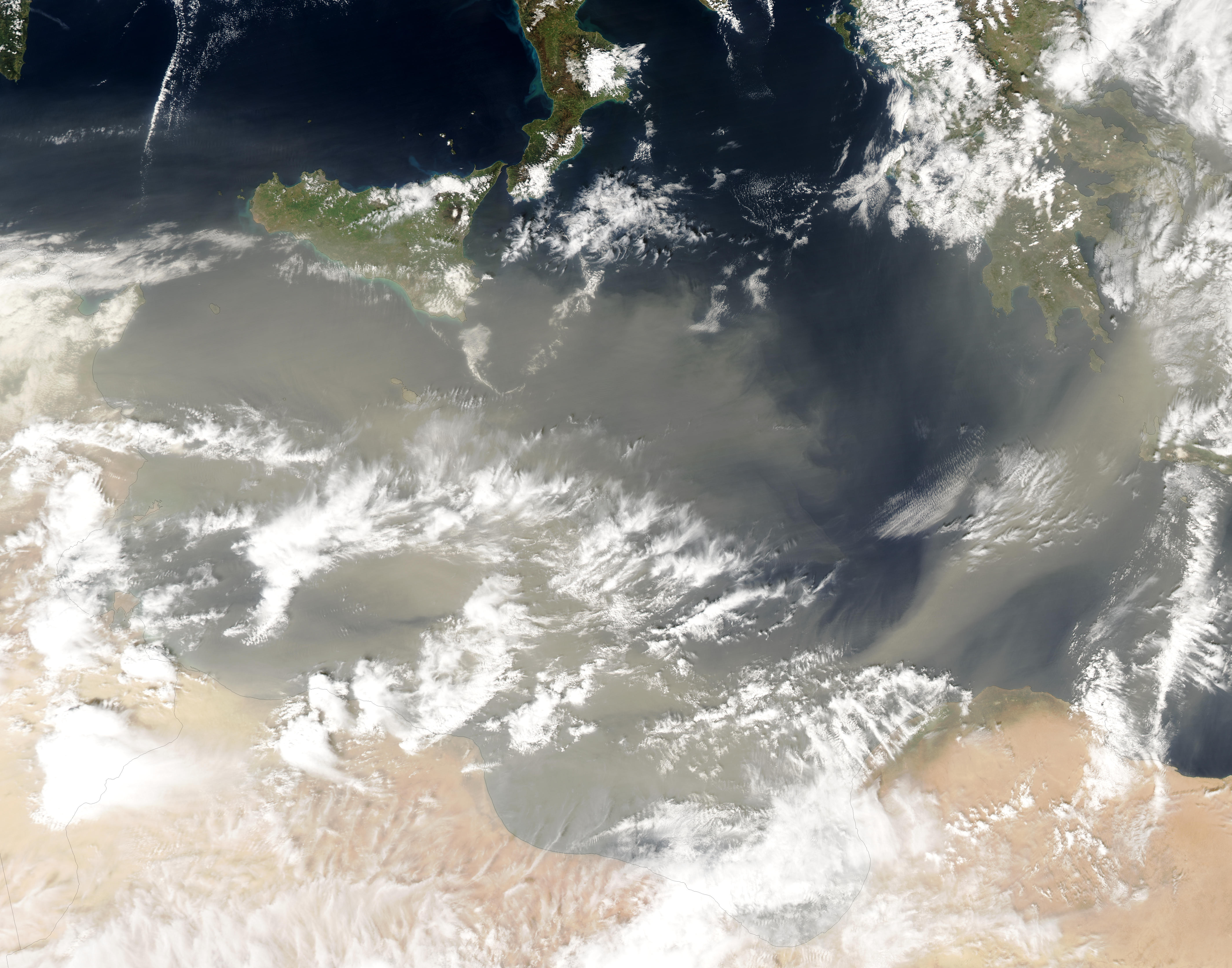 Saharan dust over the Mediterranean