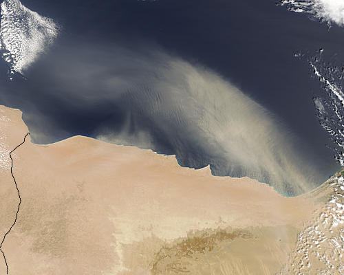 Saharan dust off Libya - related image preview