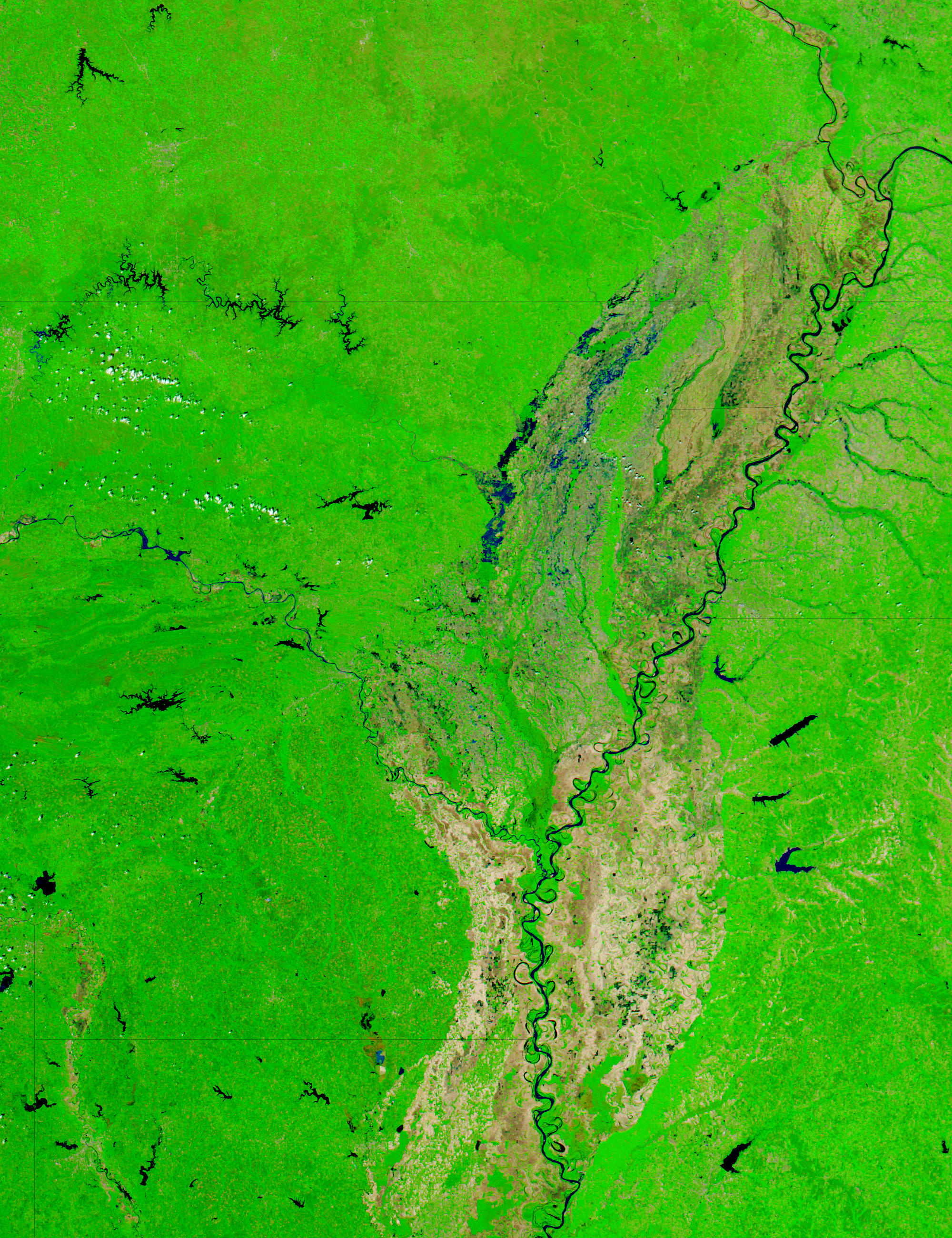 Floods in Arkansas (false color) - related image preview