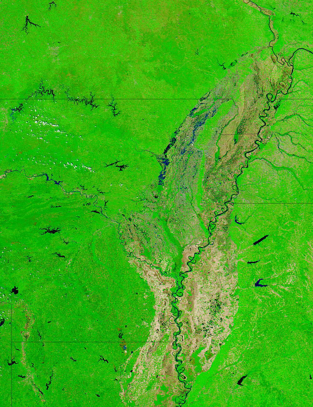 Floods in Arkansas (false color) - related image preview