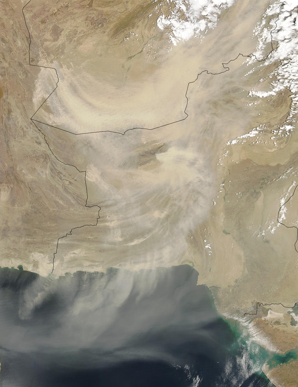 Dust storm over Southern Asia - related image preview