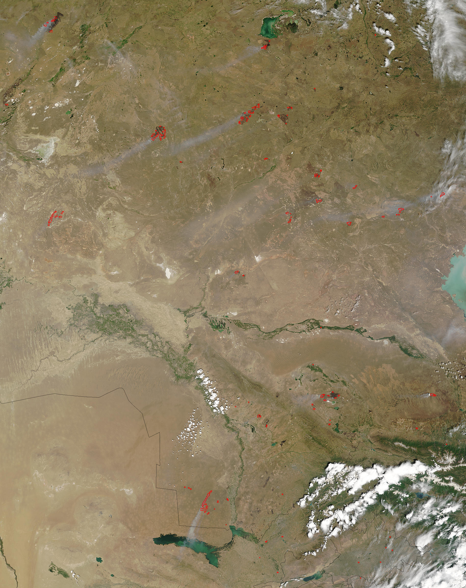 Fires across central Kazakhstan - related image preview