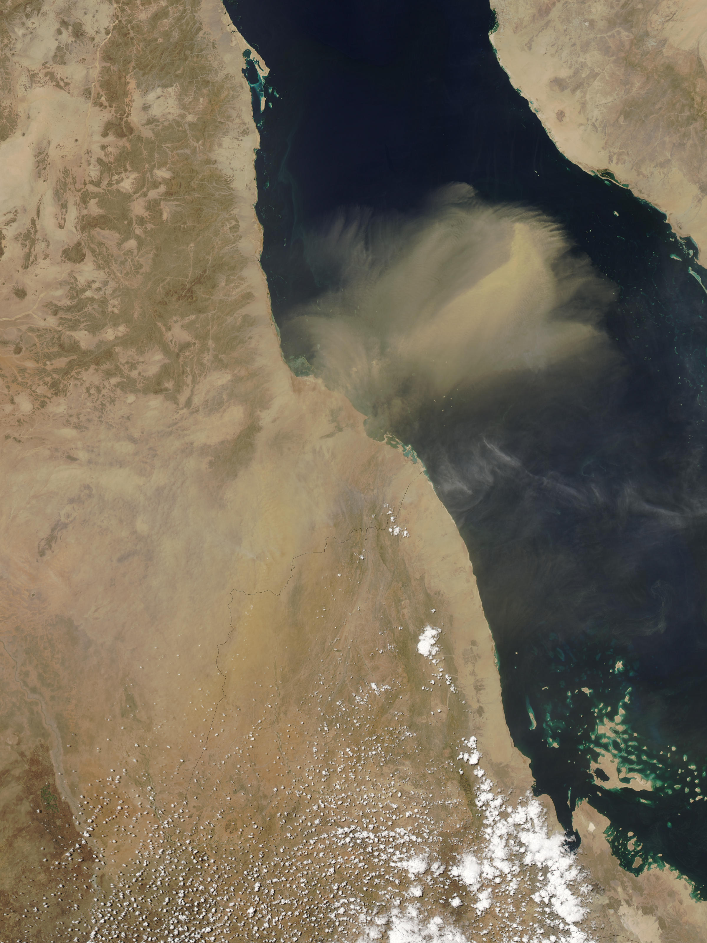 Dust storm over the Red Sea (afternoon overpass) - related image preview