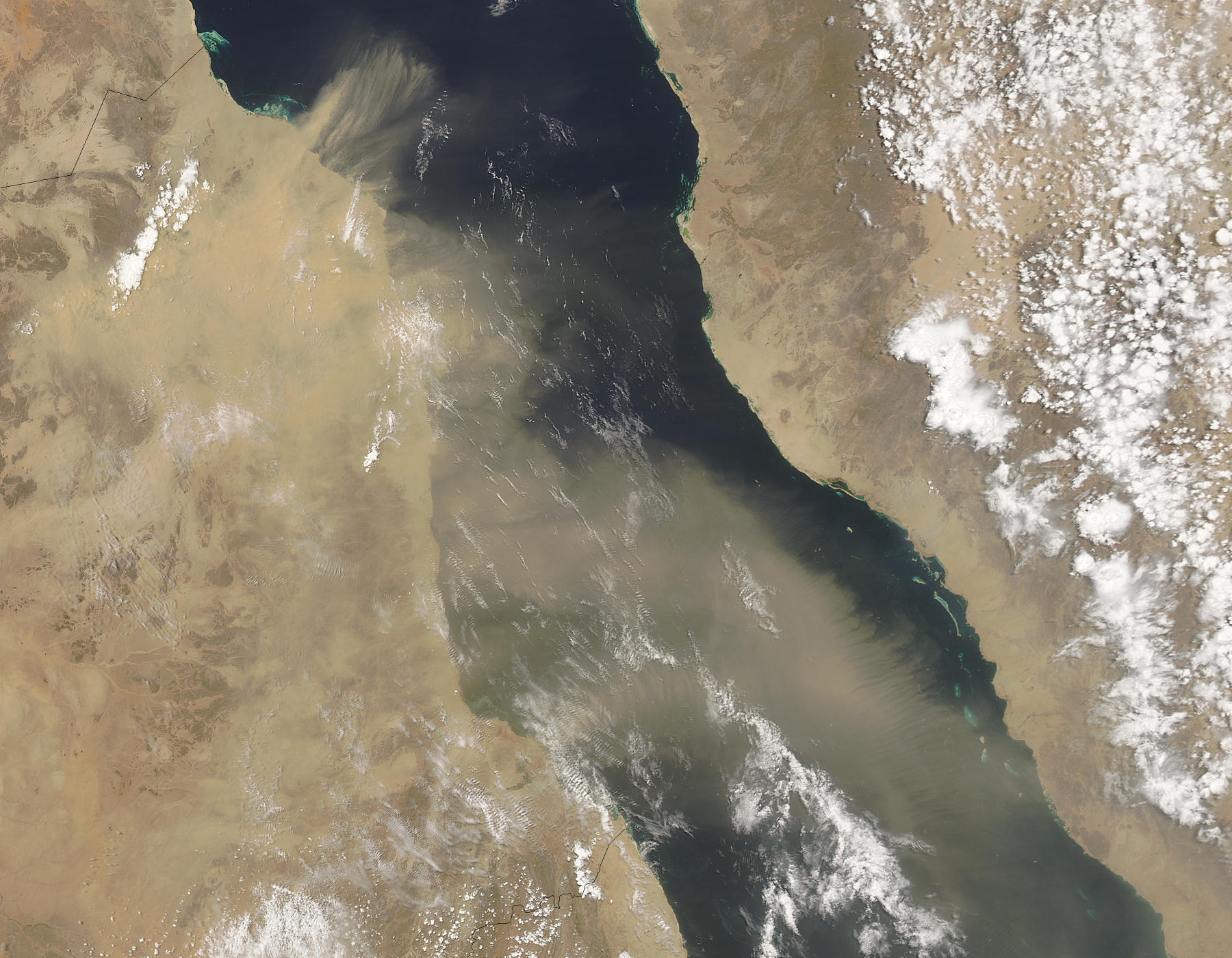 Dust storm over the Red Sea - related image preview