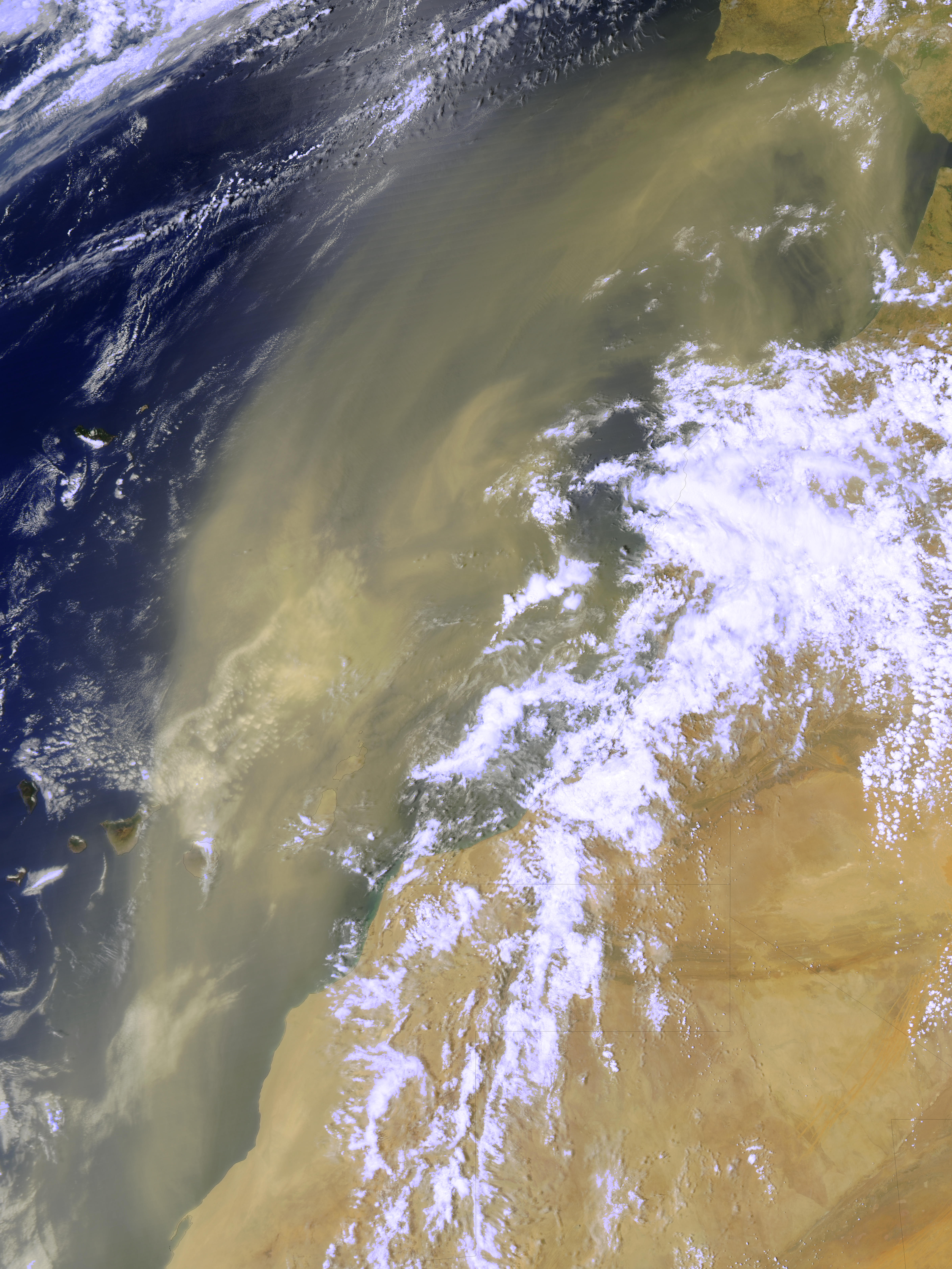 Dust storm off Morocco - related image preview