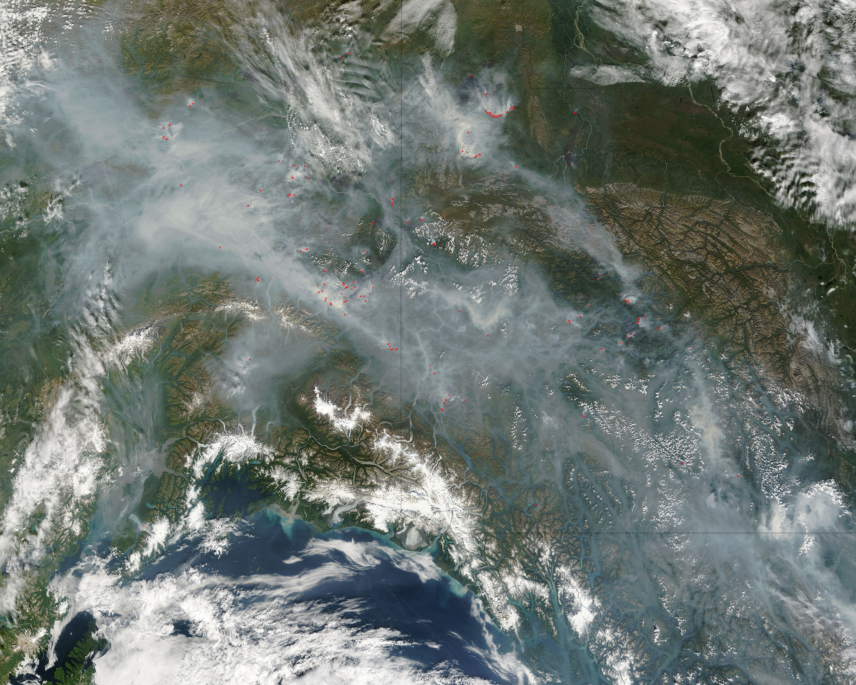 Fires and smoke across Alaska and Northern Canada - related image preview