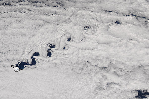 Cloud vortices off Heard Island, south Indian Ocean - related image preview