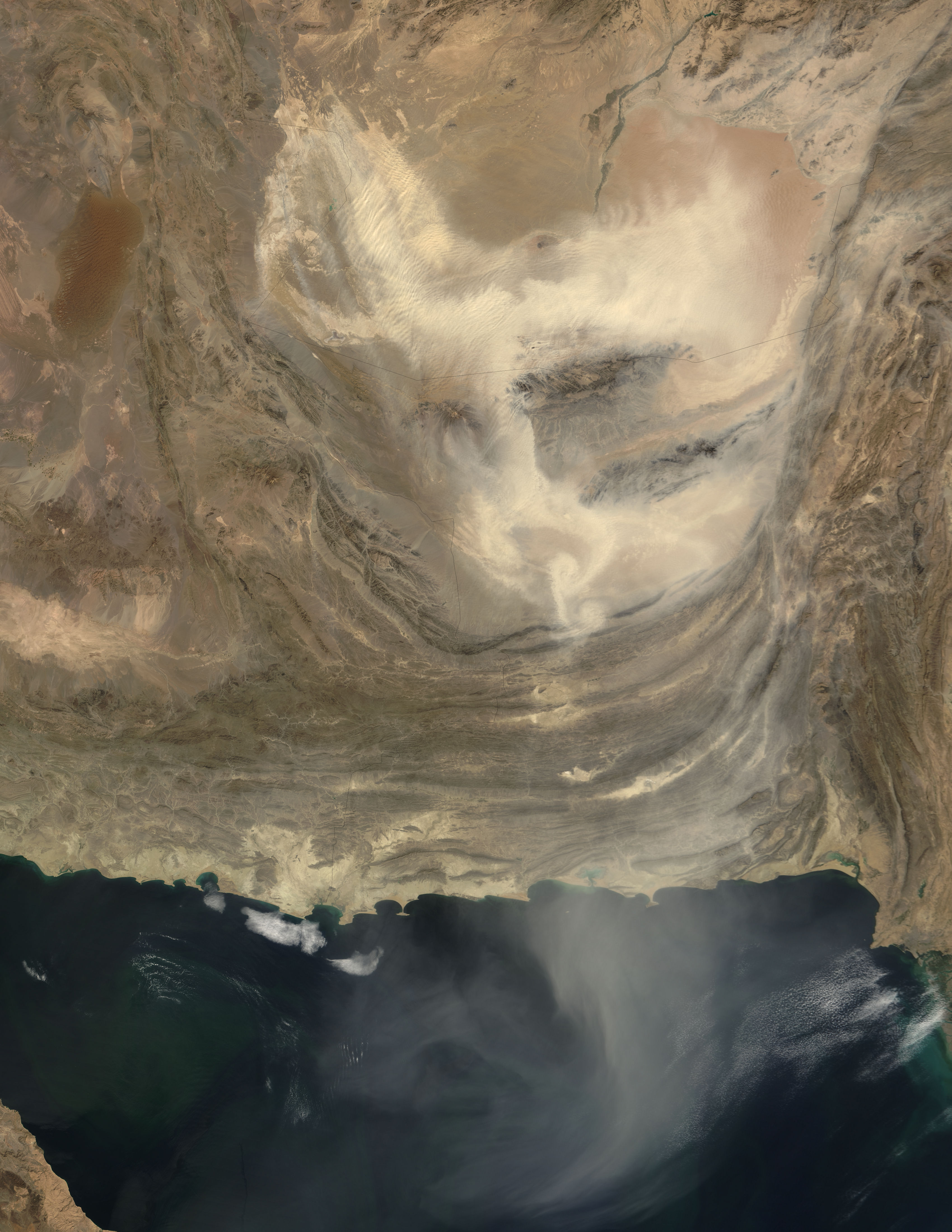 Dust storm across Afghanistan and Pakistan