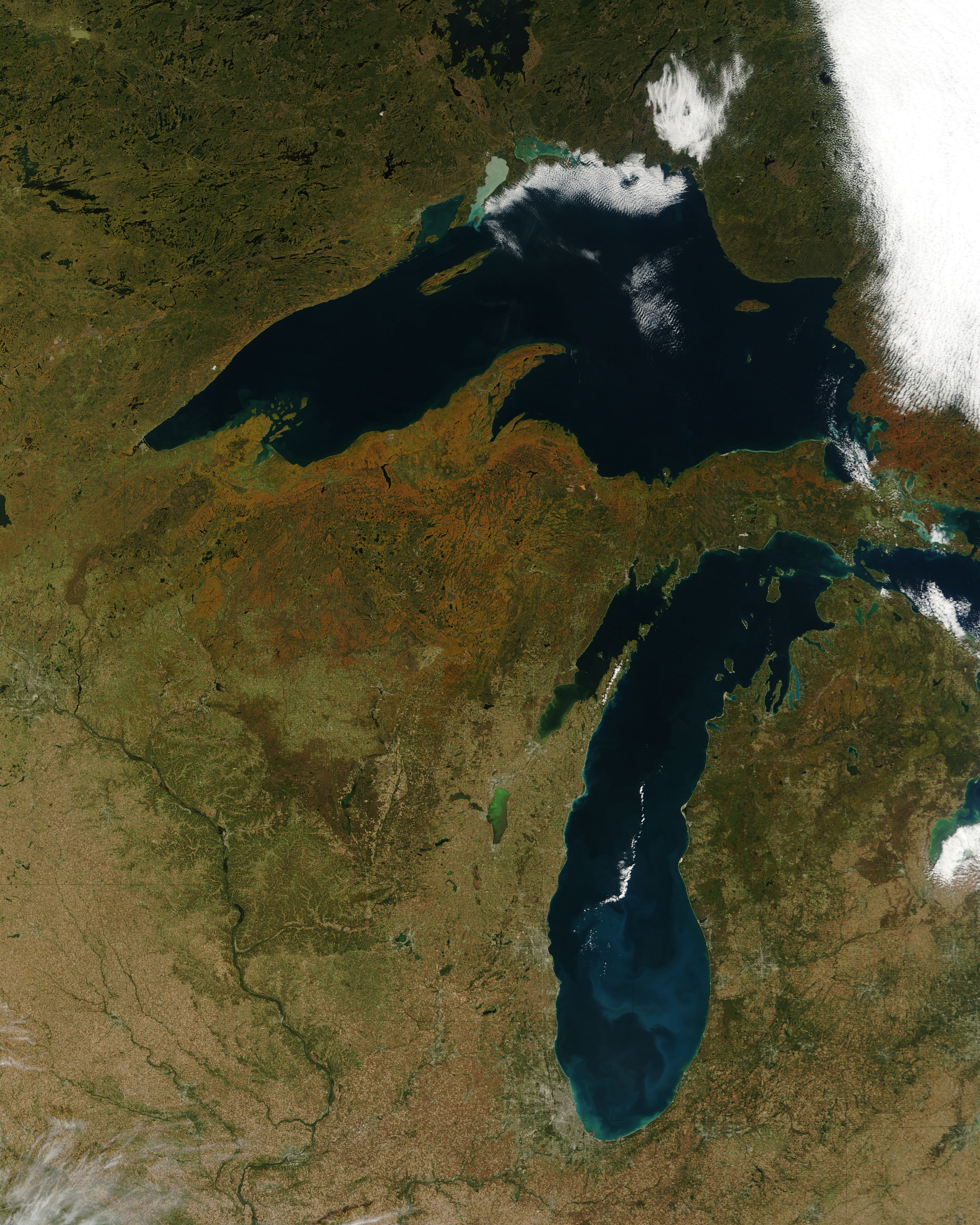 Fall colors around the Great Lakes - related image preview
