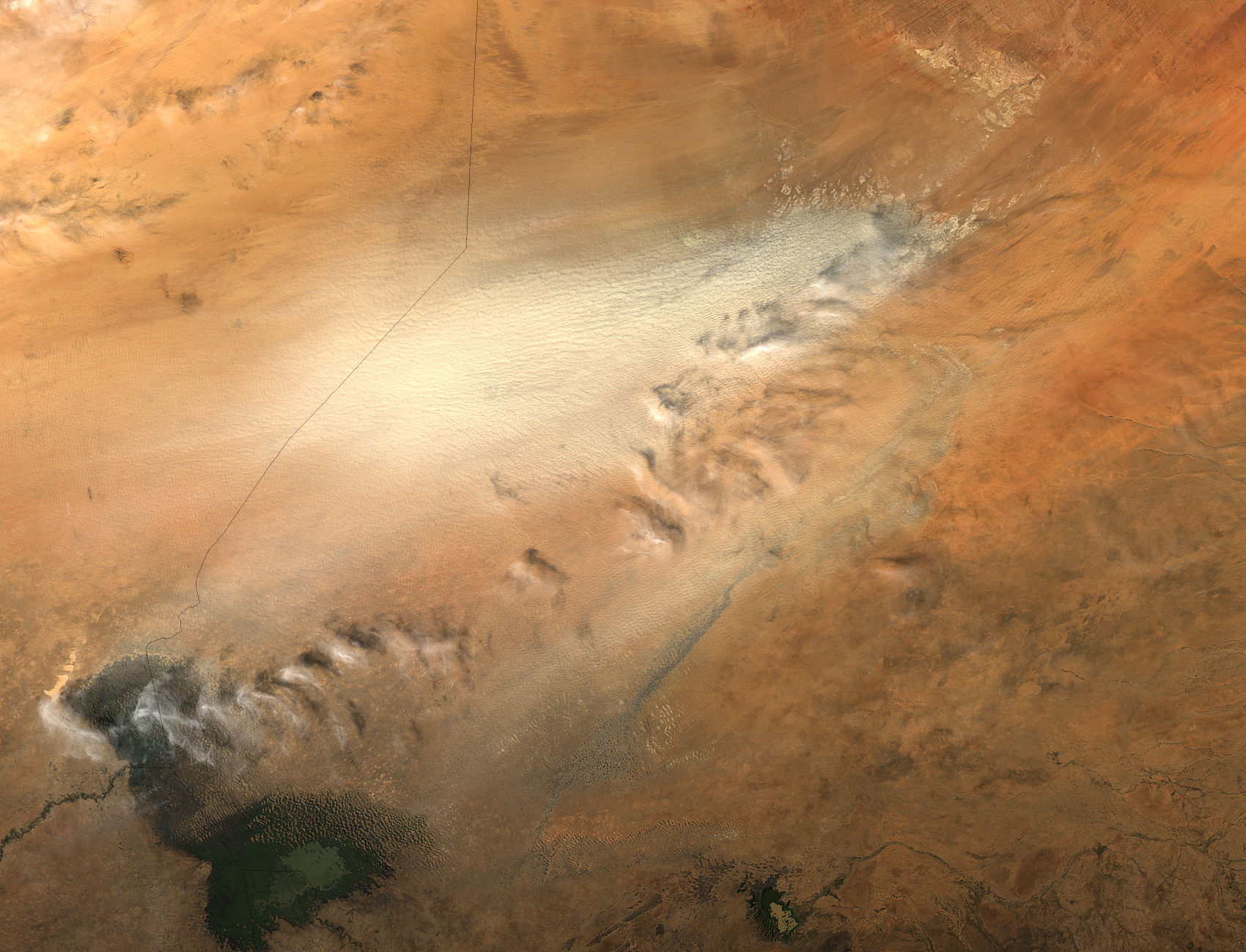 Dust storm in the Bodele Depression, Chad (afternoon overpass) - related image preview