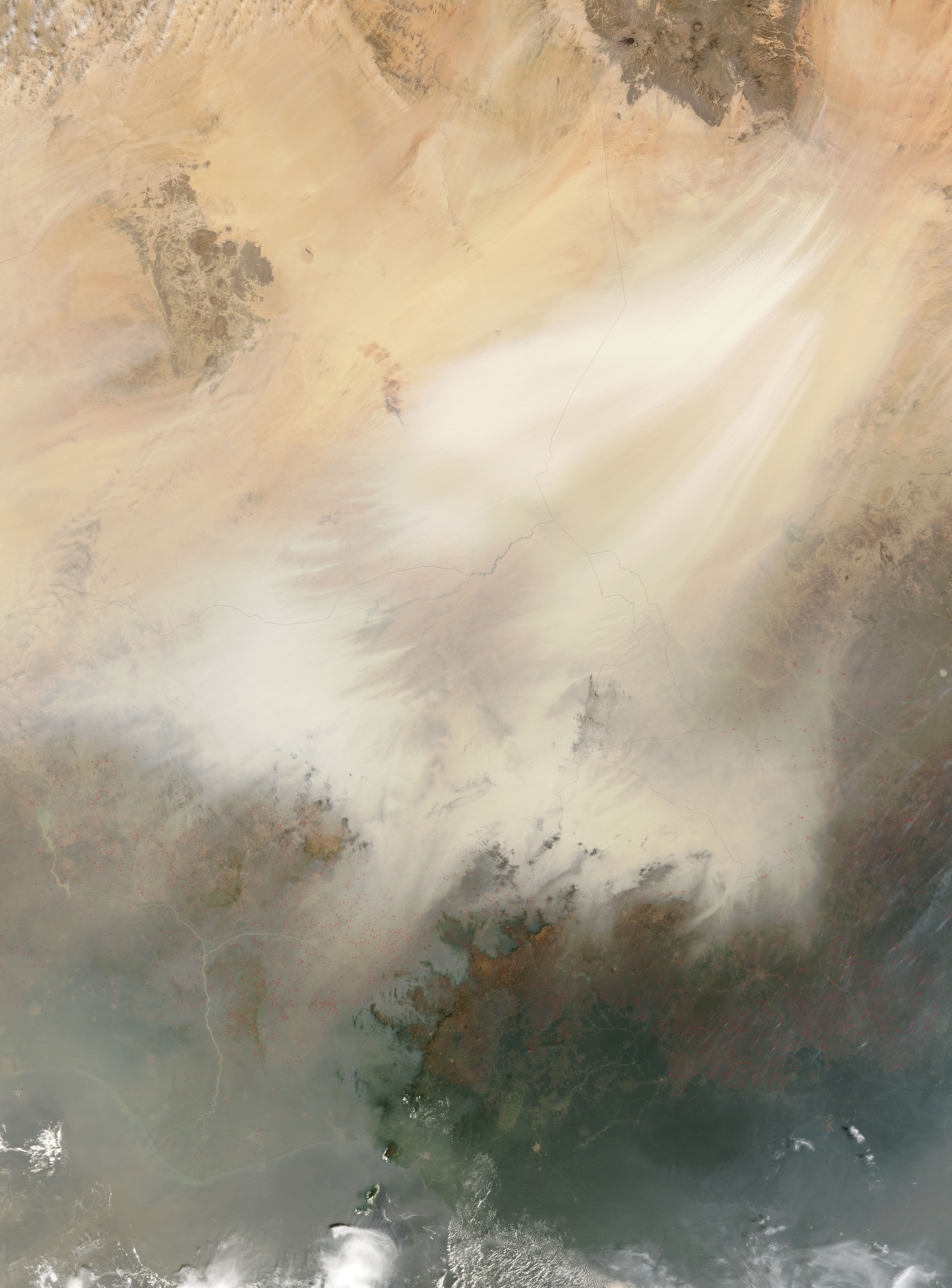 Dust and fires across Central Africa - related image preview