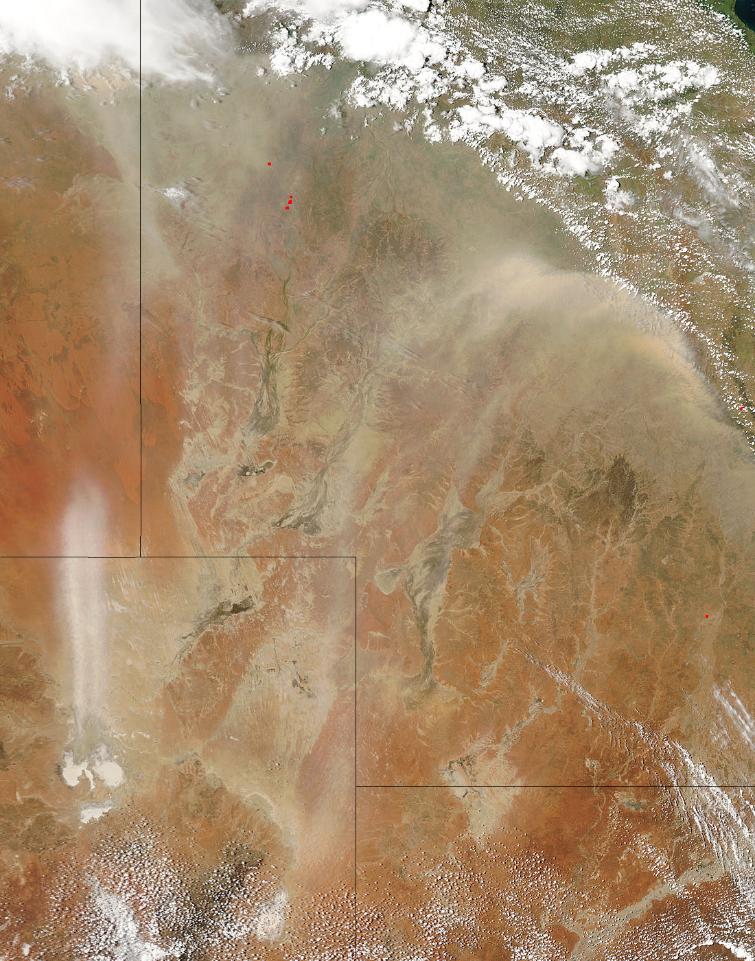 Dust storms in Australia