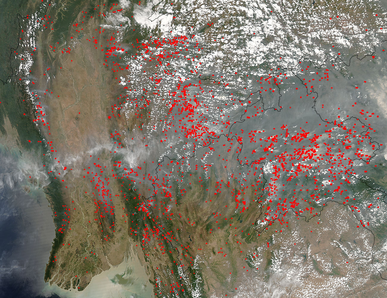 Smoke and Fires in Southeast Asia - related image preview