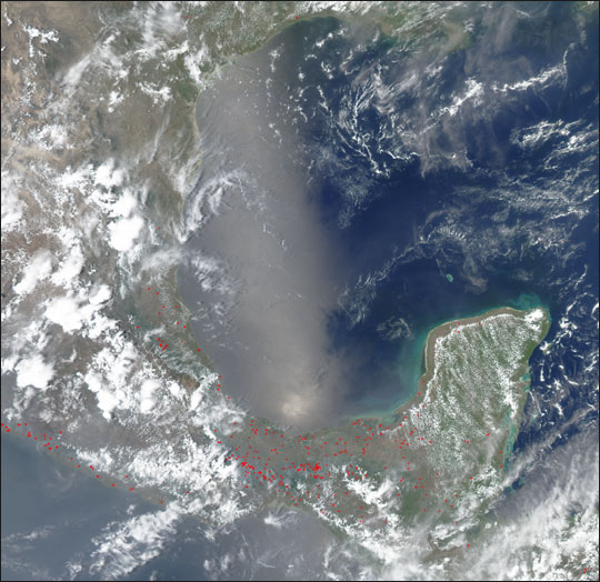 Fires in Mexico and Central America