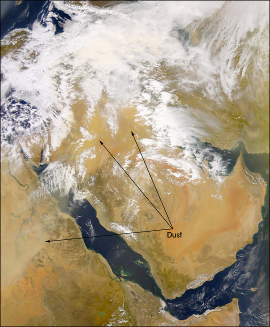 Dust and Smoke over Iraq and the Middle East