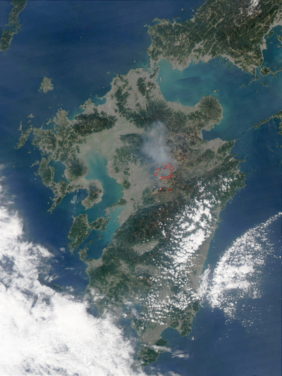 Fires on Kyushu Island, Japan - related image preview