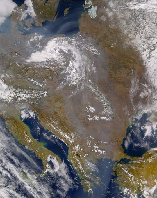 Haze over Europe