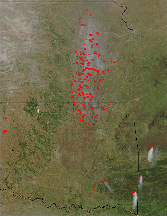 Fires in Central U.S.