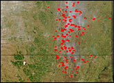 Fires in Central U.S.