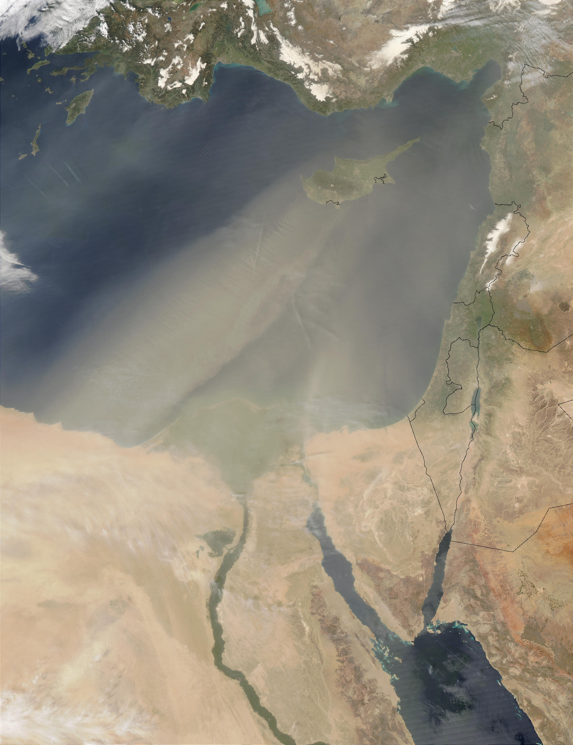 Dust Over the Eastern Mediterranean - related image preview