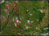 Fires in Argentina and Paraguay