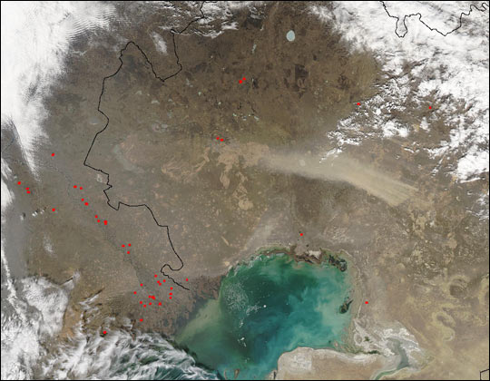 Dust Storm over Kazakhstan