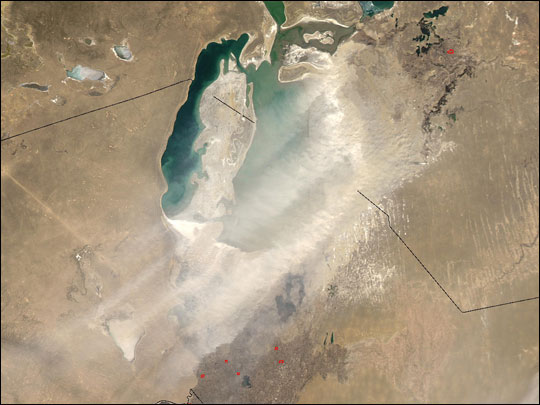 Dust over the Aral Sea