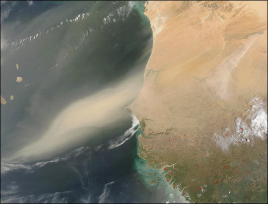 Dust Storm over Mauritania