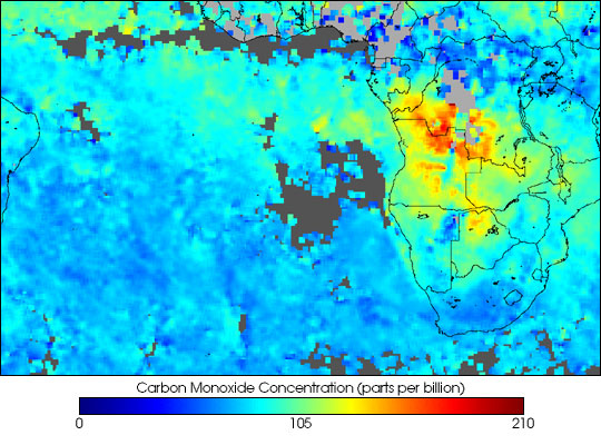 Biomass Burning in Central and Southern Africa