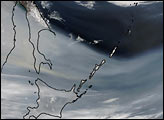 Smoke Over Japan and the Pacific Ocean