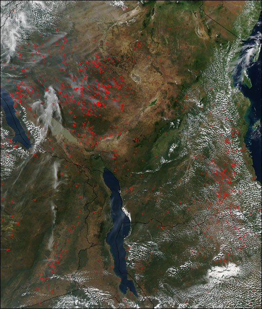 Fires Across Tanzania