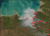 Fires Along Coast of Northwest Australia