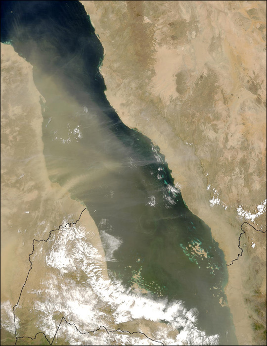 Dust Blowing over the Red Sea