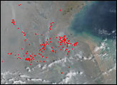 Fires in Eastern China
