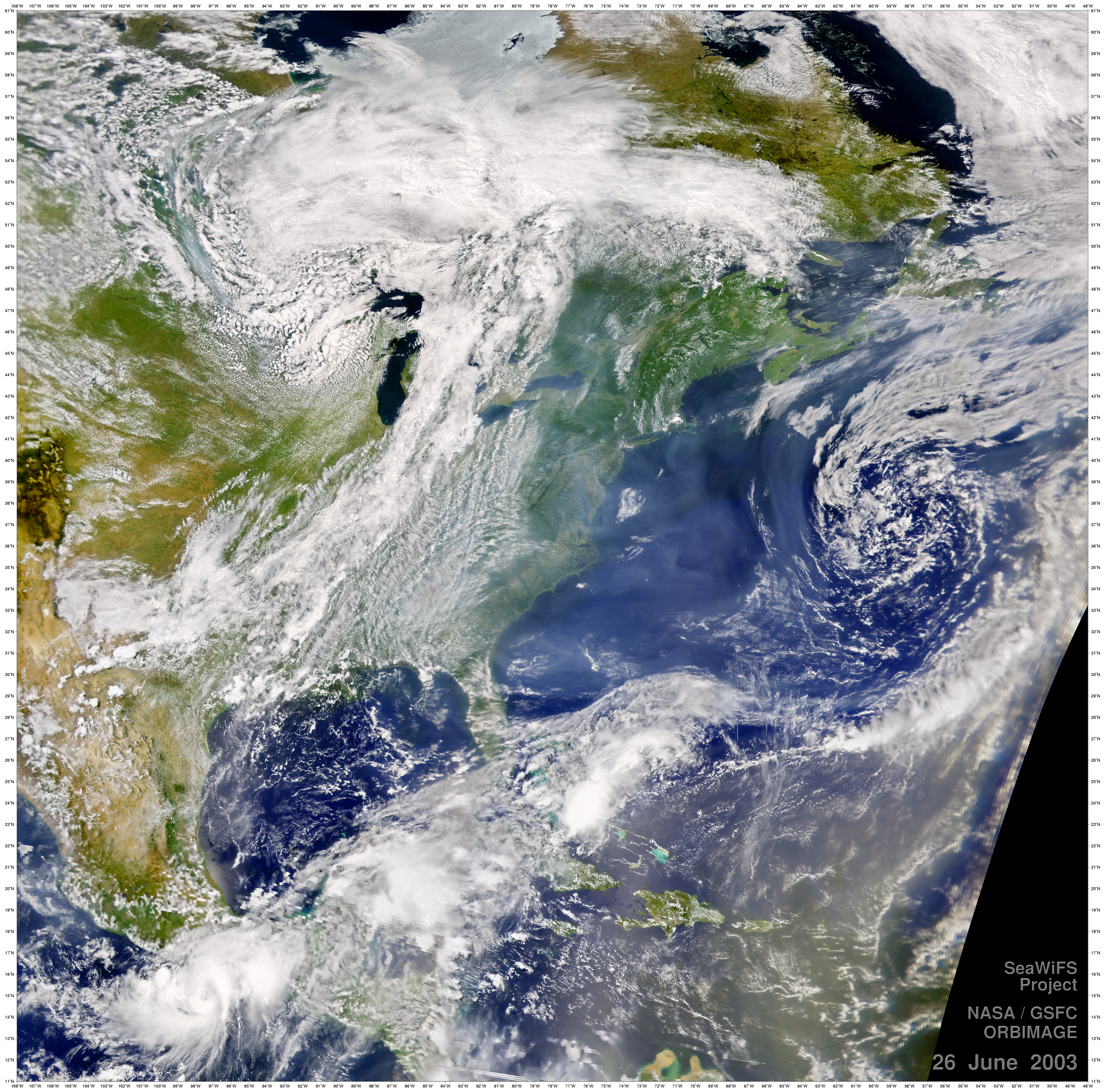 Haze over the Atlantic Seaboard - related image preview