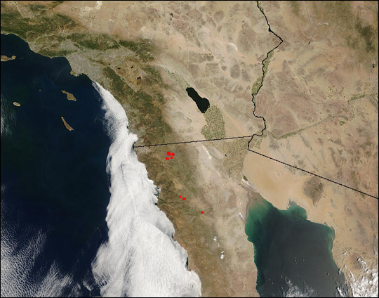Fires in Baja California