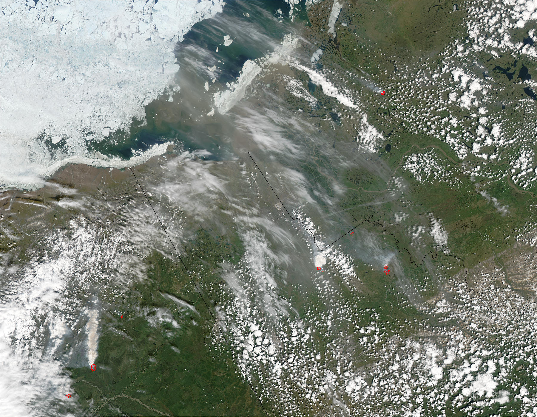 Fires in Northeast Alaska and Canada - related image preview